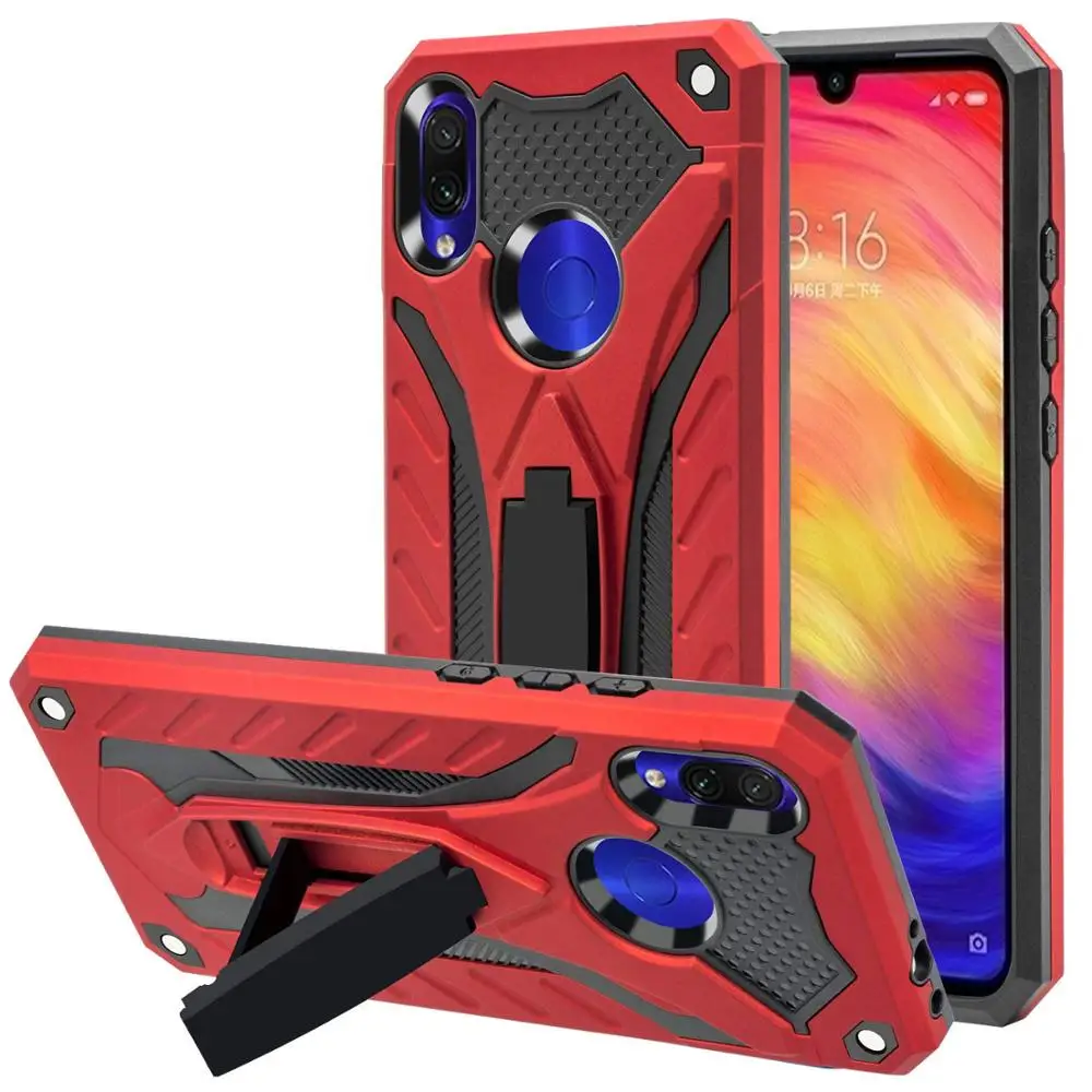 Cover for Xiaomi Redmi Note 7 Case for Redmi 9 9A 8 8A 7 7A 6 6A Luxury Shockproof Tough Silicone Armor Phone Case Stand Holder