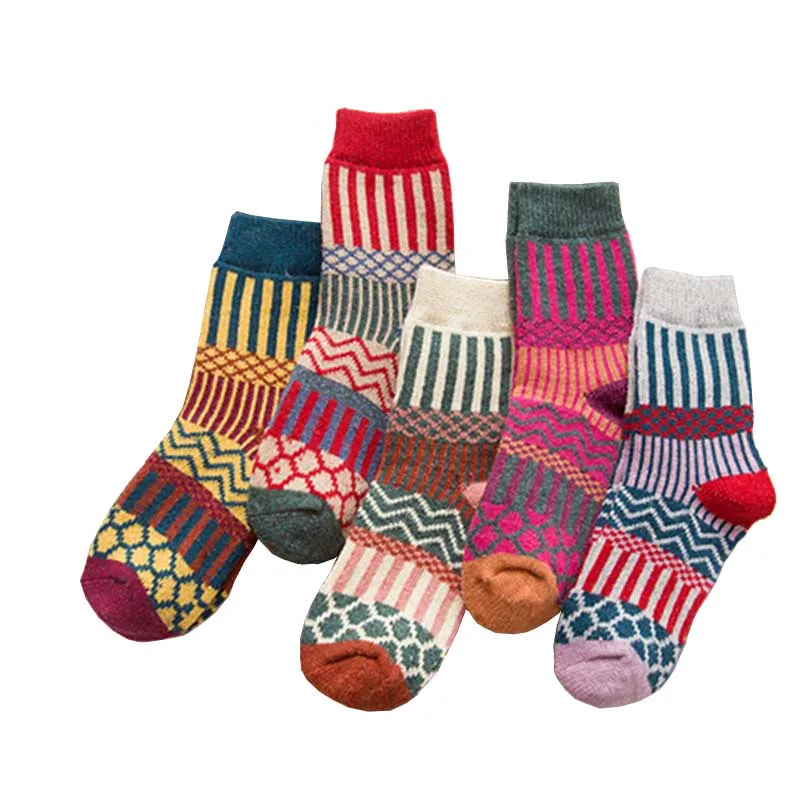 Высокое качество зима весна шерсть Носки для девочек Для женщин женский модный