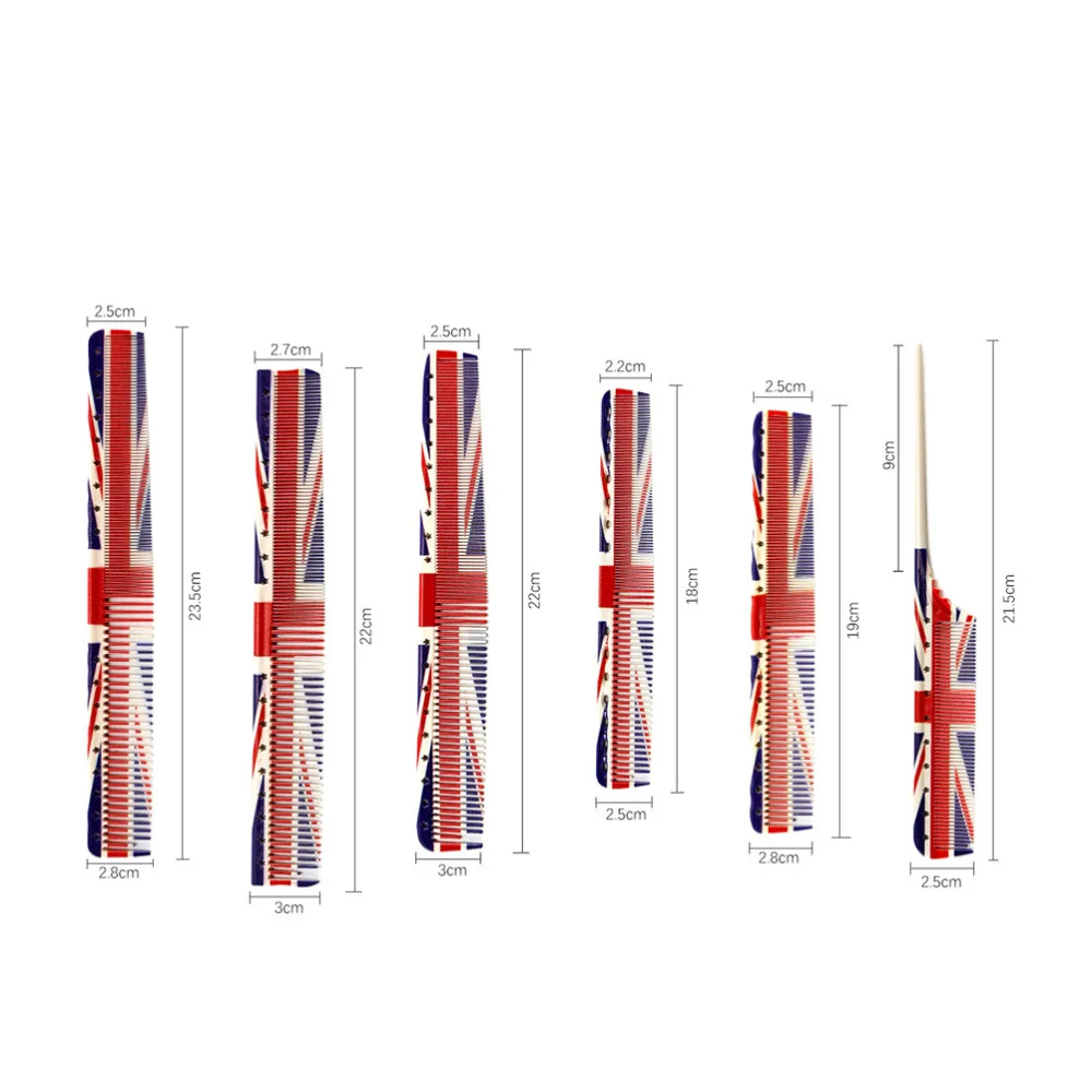 

6pcs Fine Cutting Combs Barber Comb for Hair Cutting and Styling