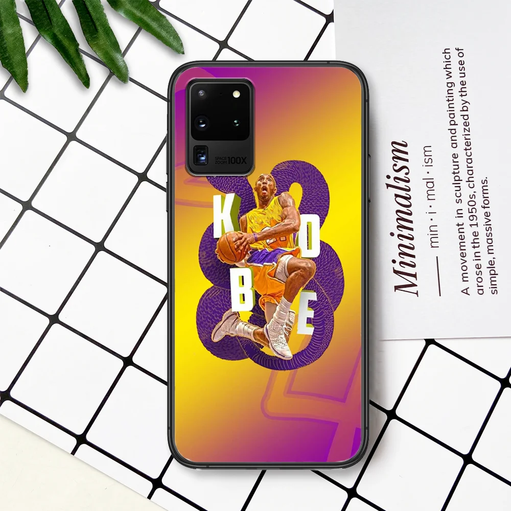 

Kobe Basketball Black Mamba 24 Phone Case For Samsung Galaxy Note S 8 9 10 20 Plus E Lite Uitra black Cover Tpu Bumper Silicone