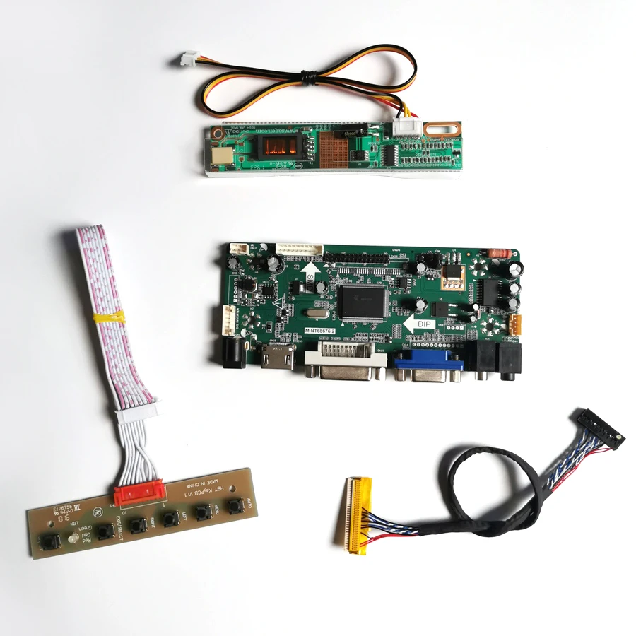 

For N150X2-L01/L02 LVDS 30Pin CCFL VGA+DVI M.NT68676 Screen Controller Drive Board LCD Monitor Panel 1024*768 15" DIY Kit