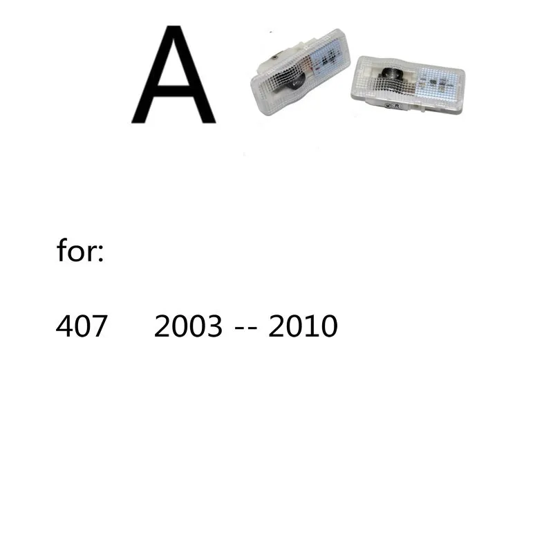 2 шт. для Peugeot 407 408 508 3008 RCZ 1007 Led двери автомобиля Добро пожаловать Светильник