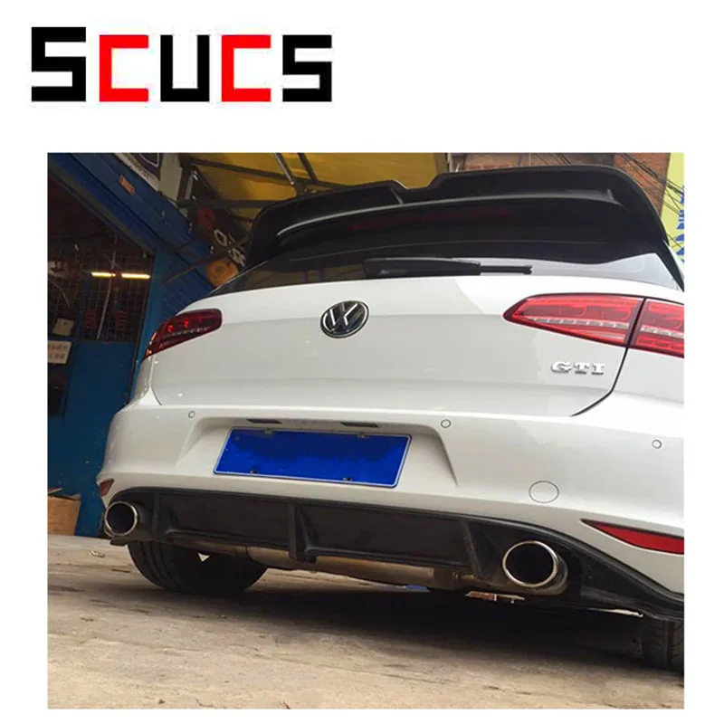 Диффузор для заднего бампера из углеродного волокна спойлер Volkswagen VW GOLF 7 VII MK7 GTI