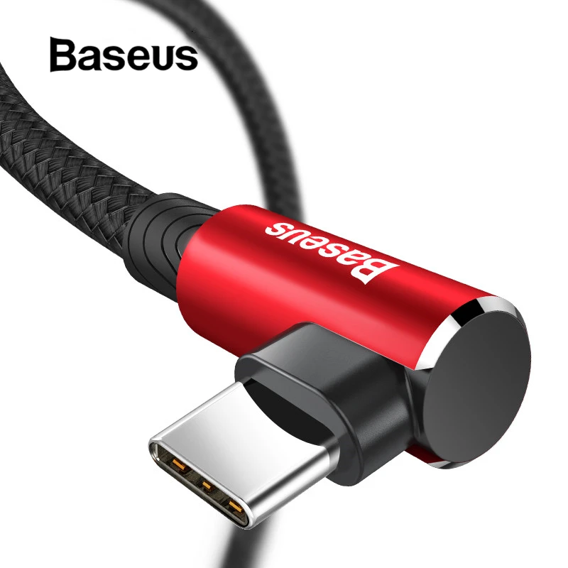 Кабель usb type-C Baseus 90 градусов для xiaomi redmi k20 pro USB C зарядный кабель для мобильного телефона для oneplus 7 pro Кабель type-C