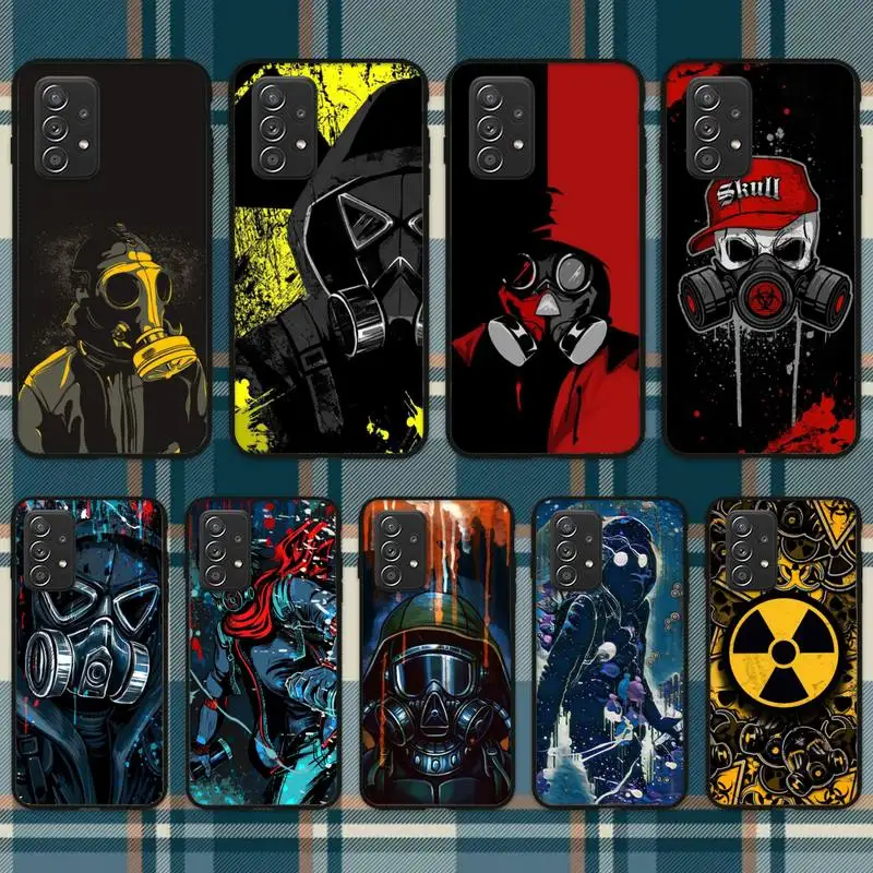 Cool Biochemical Gas Mask Phone Case For Samsung Galaxy S10 S20 S21 Note10 20Plus Ultra Shell