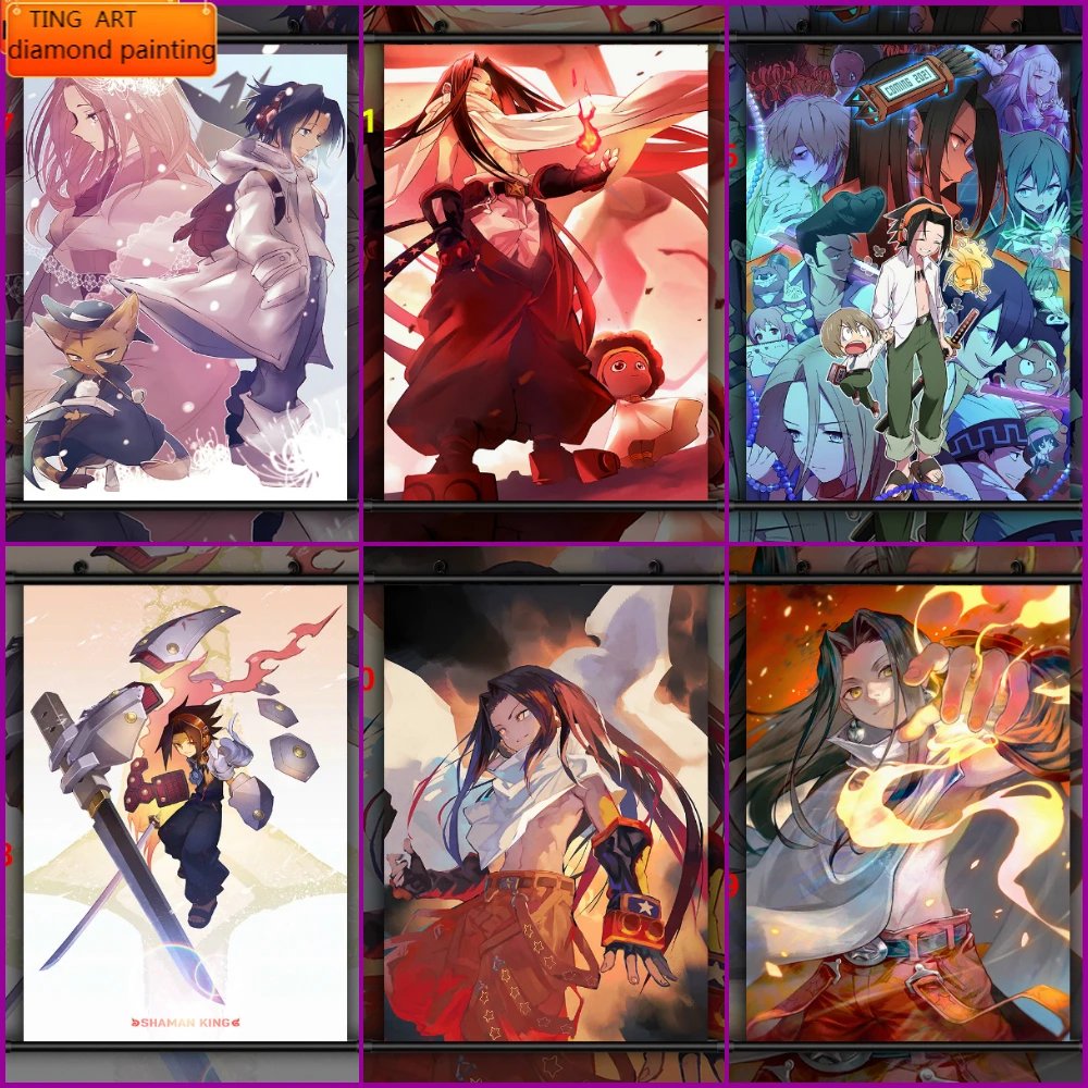 

Алмазная вышивка Shaman King Asakura, алмазная живопись, бриллиантовая мозаика, наборы для вышивки крестиком, домашний декор