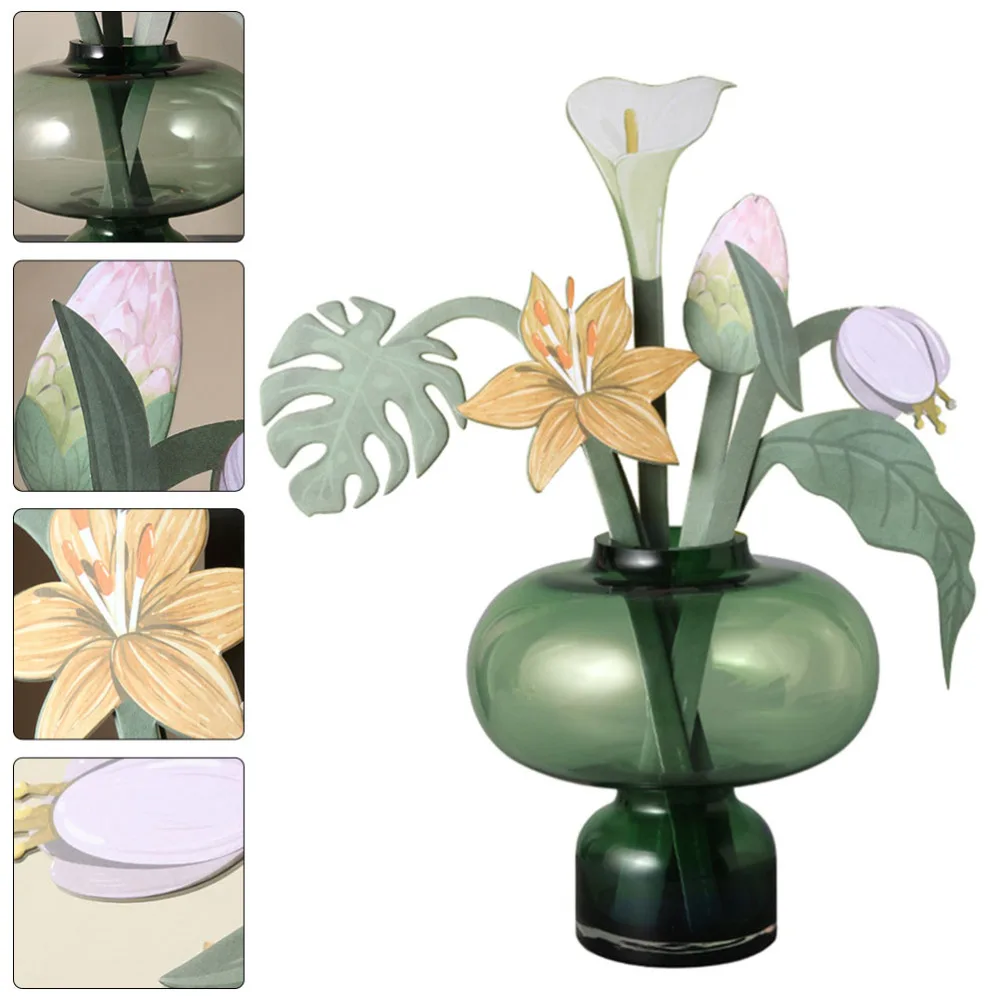 

1 Set Paper Flower Fake Flower Adornment Unique Flower Ornament for Home