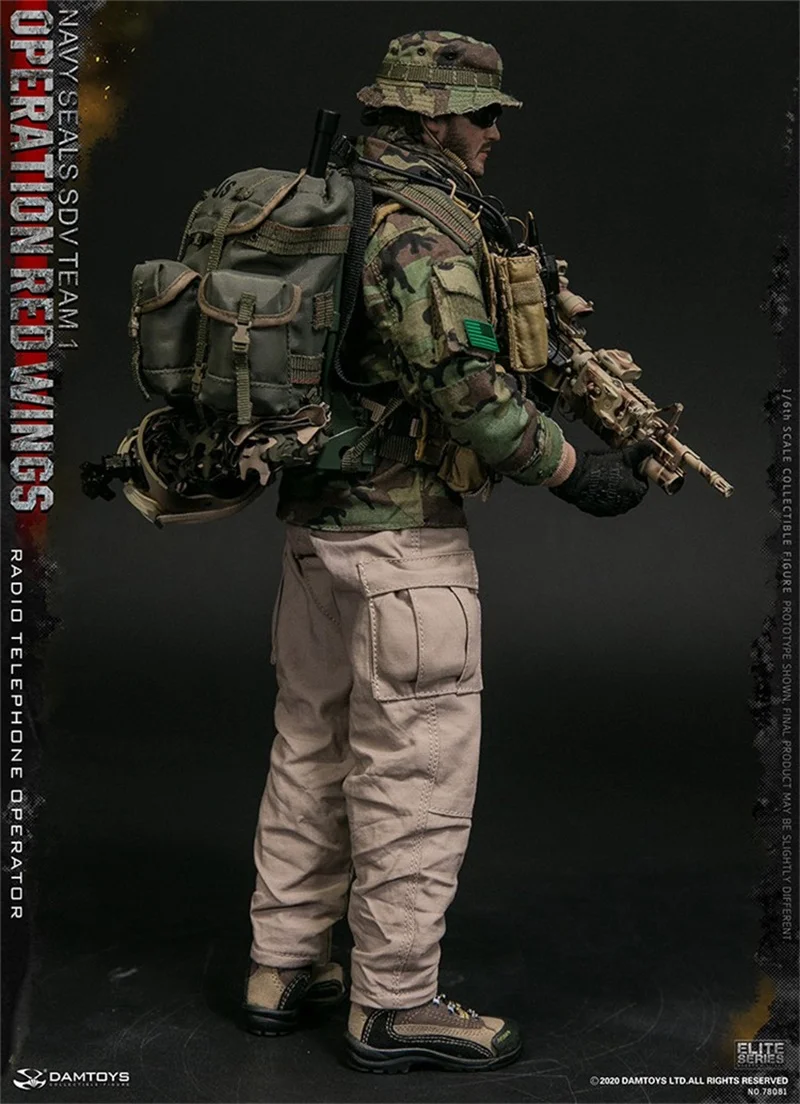 1/6th Soldier Camouflage Shirt Coat Weapon DAM 78081 Navy Seals Operation Red Wings Radio Telephone Operator For 12inch Doll
