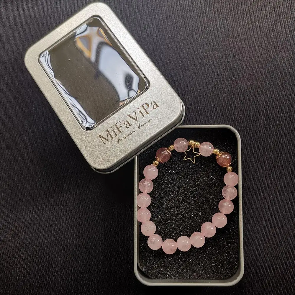MiFaViPa ручной работы из натурального камня в форме звезды розовый браслет с