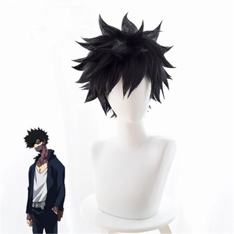 Аниме My Hero Academy Dabi парик косплей костюм Boku no academic короткие черные синтетические