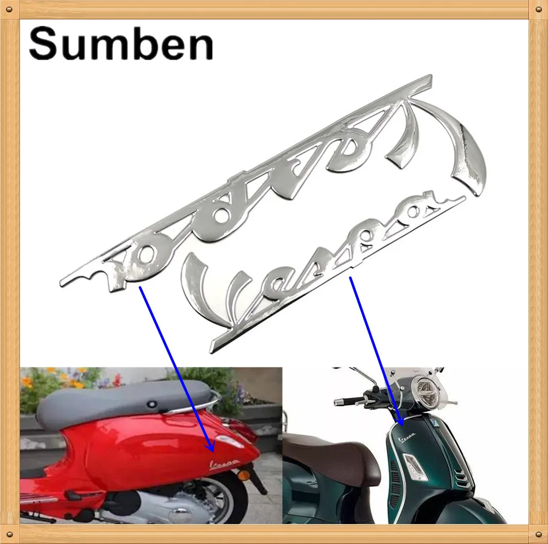 Передняя наклейка 3D эмблема сбоку на обтекатель Логотип Символ для Vespa ET2 ET4 ET8 GT GTS