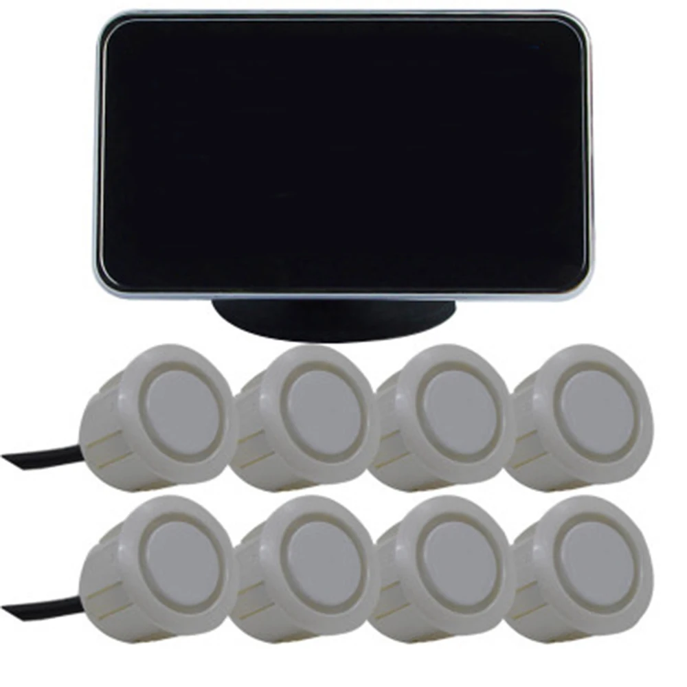 Датчики парковки автомобиля с 8 датчиками ЖК-дисплей парктроник реверсивный