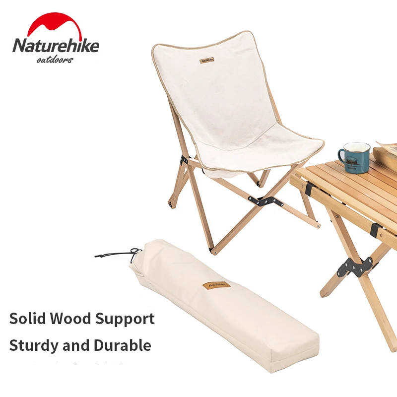 Naturehike Outdoor Camping Chair Folding Wooden Chair Portable Fishing Art Sketching Small Bench Chair NH19JJ008
