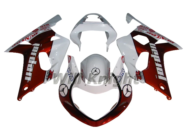 

Для Suzuki GSXR600 GSXR750 2001 2002 2003 комплект обтекателей для корпуса красный белый