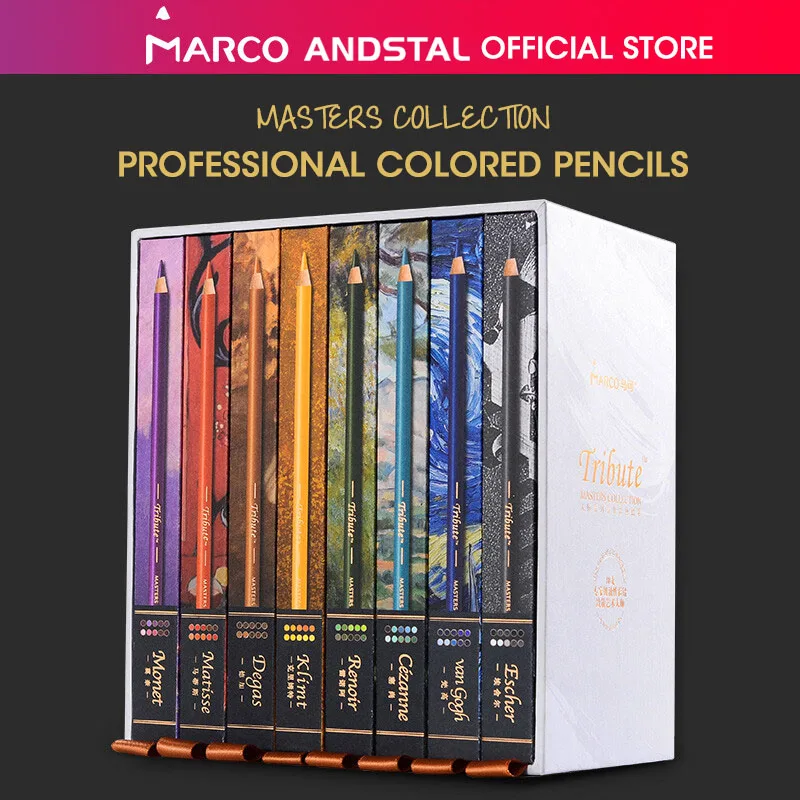 

Andstal Marco MASTERS COLLECTION 80 Colors Professional Fine Art Artist Oil Color Pencil Set drawing Colour colored pencils