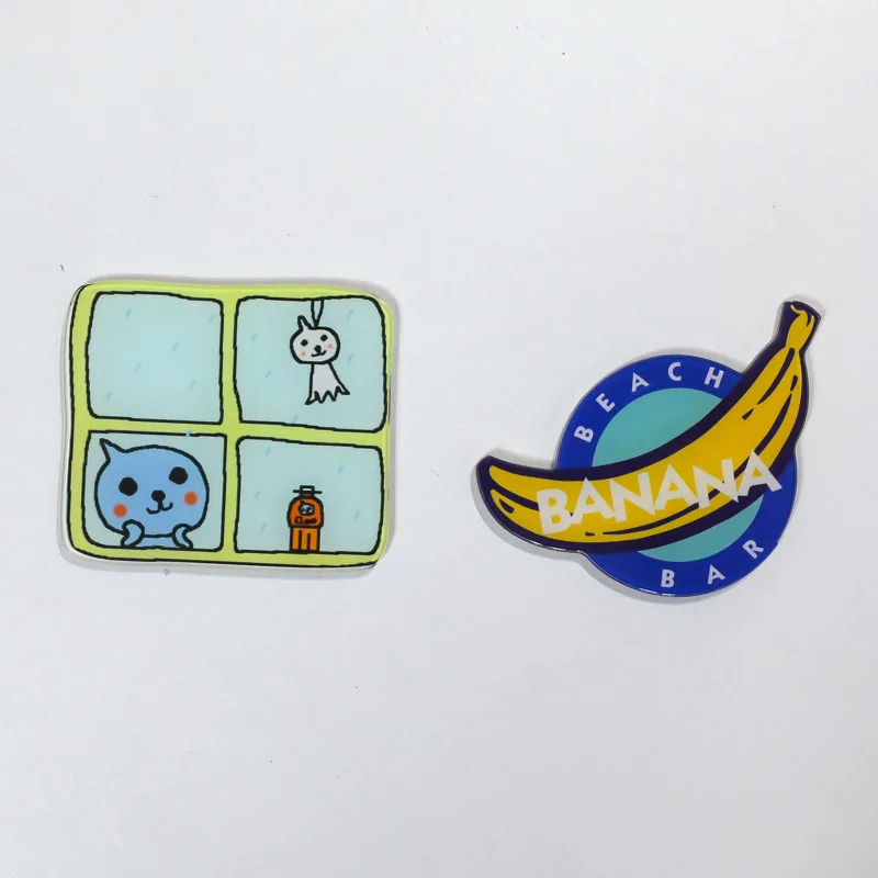 Милые Мультяшные акриловые магниты на холодильник наклейка для белой доски