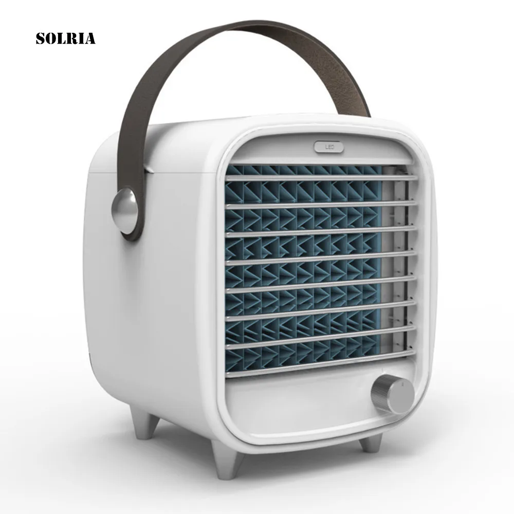 

New Mini Air Cooler USB Rechargeable Portable Small Cooling Fan with Night Light Home Cooler Fast Cooling System and blue Light