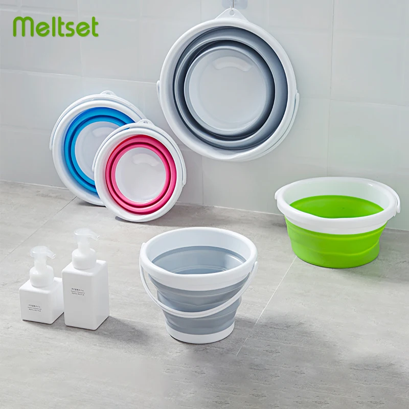 Большая складная силиконовая швабра с ведром Складные ведра для мытья Авто кухни