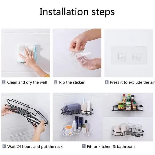 Стеллаж для хранения шампуня кухонная стойка приправ угловая рамка душевая