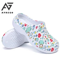atrego women lightweight slip on waterproof colorful safety working nursing shoes casual flat kitchen co medical shoes