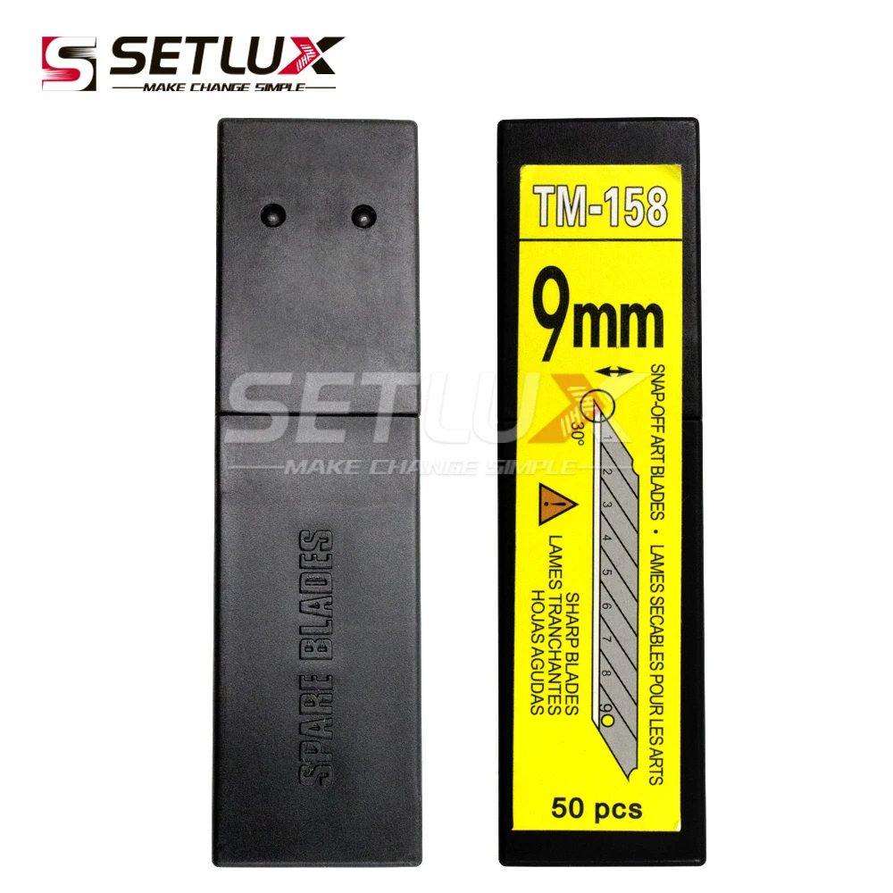 50 лезвий + 1 шт. SDI Нож Для высокоточной резки безопасный замок 9 мм нож из
