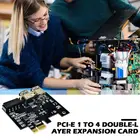 PCI-E к PCIe адаптер PCI-Express от 1x до 16x майнинговая карта Riser от 1 до 4 USB 3,0 множитель с 4-контактным портом питания Molex для BTC Mine