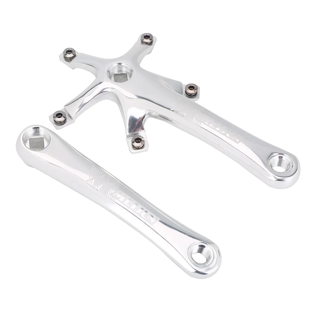 

1Pair 170MM Mountain Road Bike Alloy Single Crankset Repair Parts (Silver) Crankset;