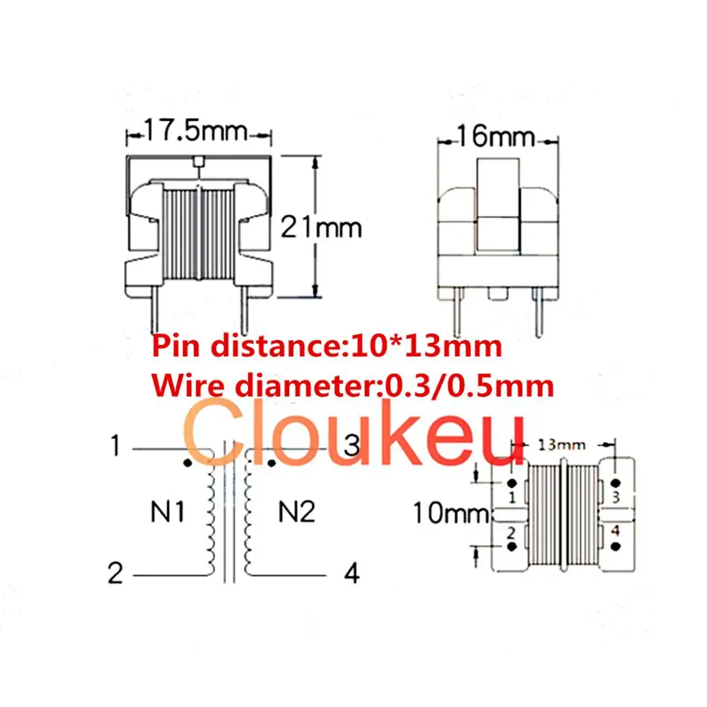 UU10.5 uf10.5 DIP индуктор 5mH 10mH 20mH 30mH 40mH 50mH 10*13 мм | Строительство и ремонт