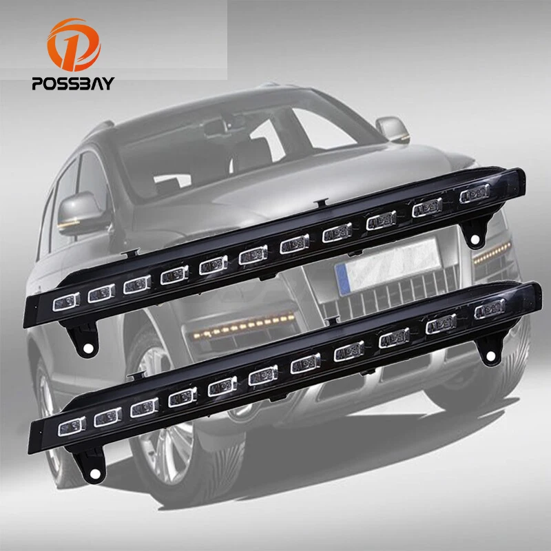 Posbay DRL для Audi Q7 (4L) 񟭅 2009 предfacelift Дневной светильник светодиодный автомобиля