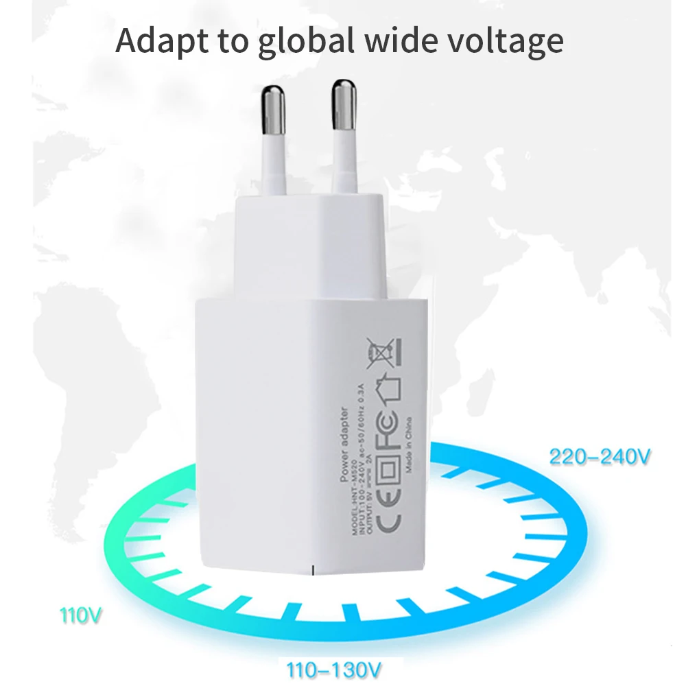 Универсальное зарядное устройство USB в европейском стиле для путешествий