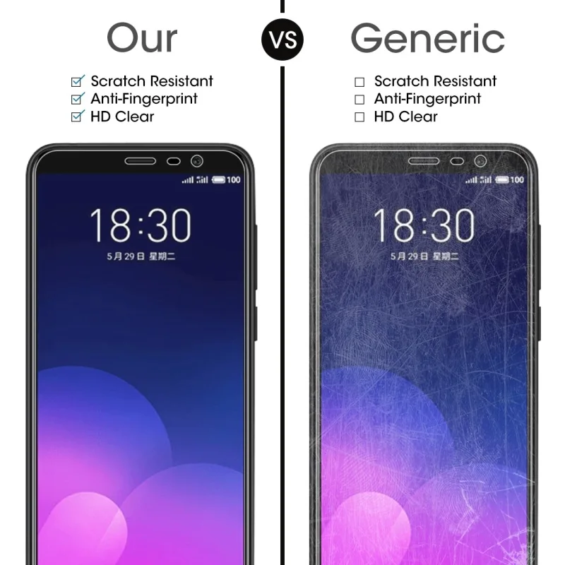 9H 2.5D стекло для MEIZU 15 plus M8 M5C M8C MX8 MV8 Note8 закаленное lite Lite M3 Note Защитная пленка