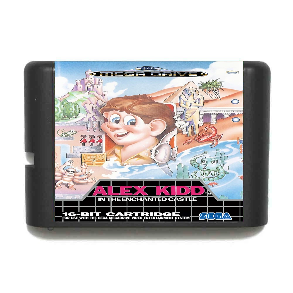 Лидер продаж 16 бит игровая карта Алекс Кид в Зачарованном замке для Sega Mega Drive Genesis -