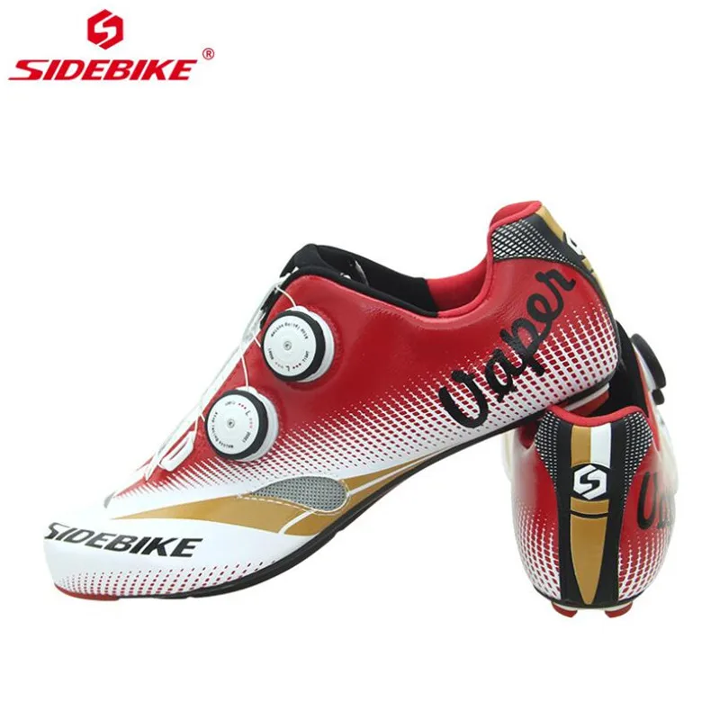 

Sidebike Red Carbon Fiber Road Cycling Shoes New Ultralight Bike Men Sneakers Women Professional Bicycle Breathable Bicicleta