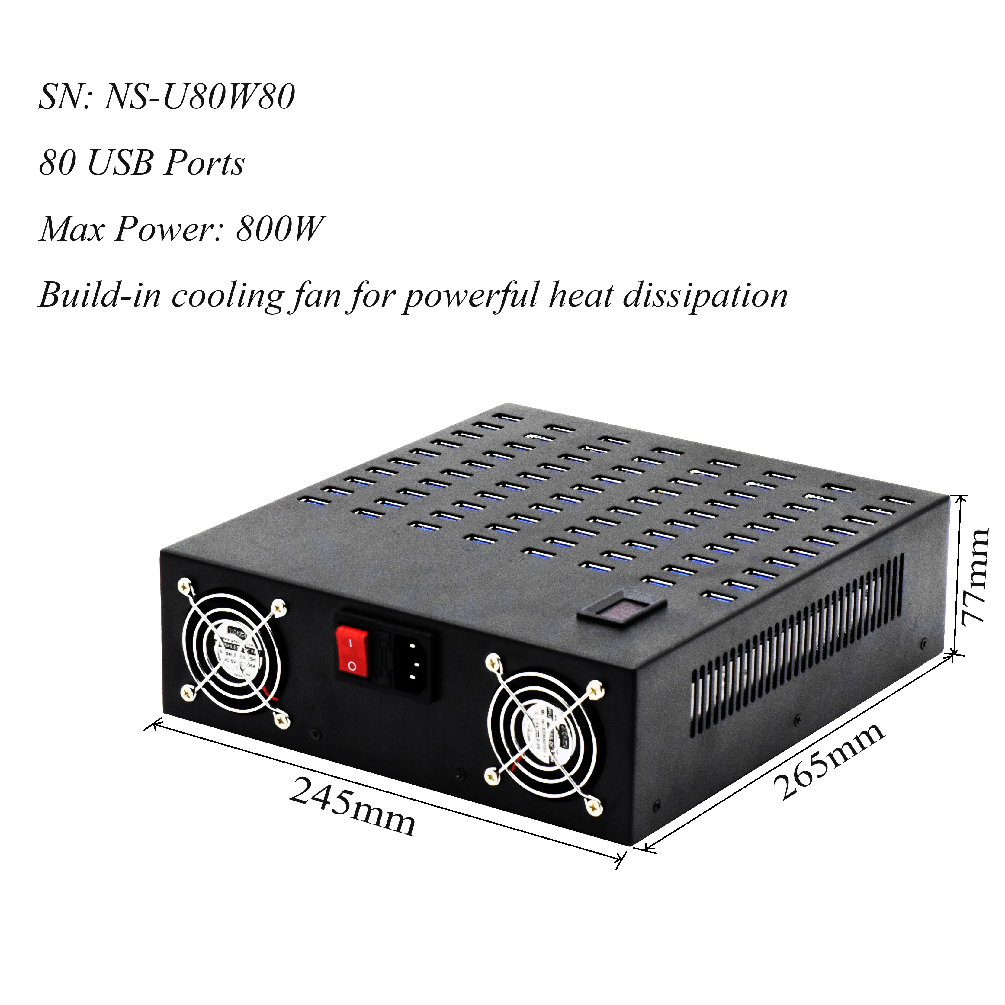 80 Порты зарядка через USB станция док для 800W Мощность дома в публичных
