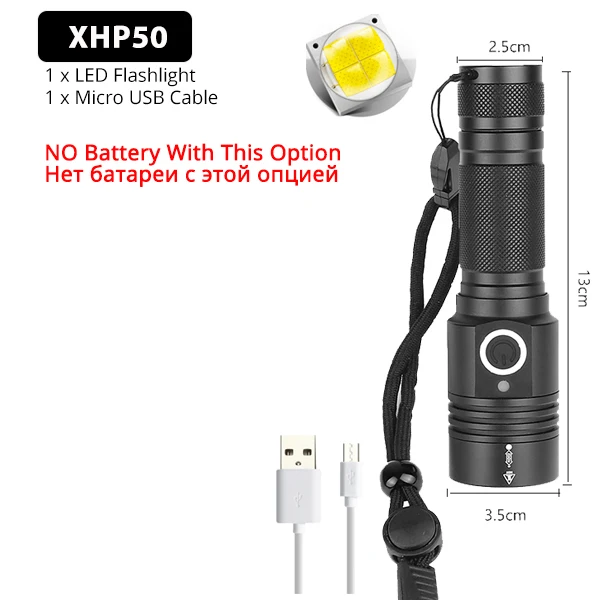 Package A Наибольшая мощность светодиодный светильник-вспышка ультра яркий xhp50.2 светодиодный фонарь USB Перезаряжаемый светильник-вспышка масштабируемый светодиодный светильник-вспышка с батареей 18650 - Испускаемый цвет: Package A
