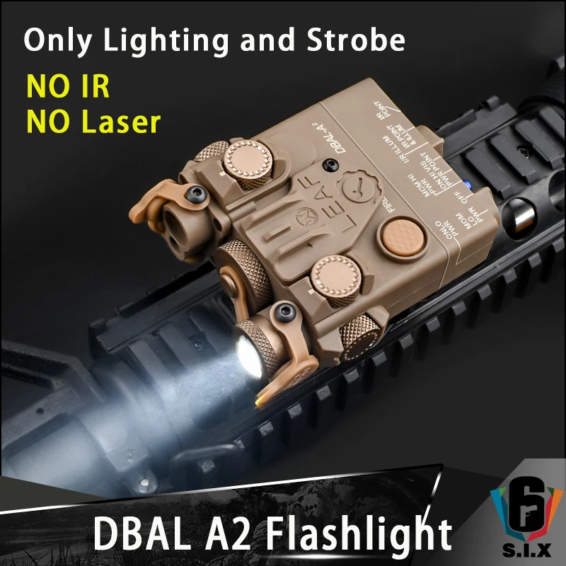 NO IR NO Laser Version DBAL A2 Mini Tactical Weapon Flashlight Strobe Light With QD Mount For 20mm Rail DBAL-A2 Light