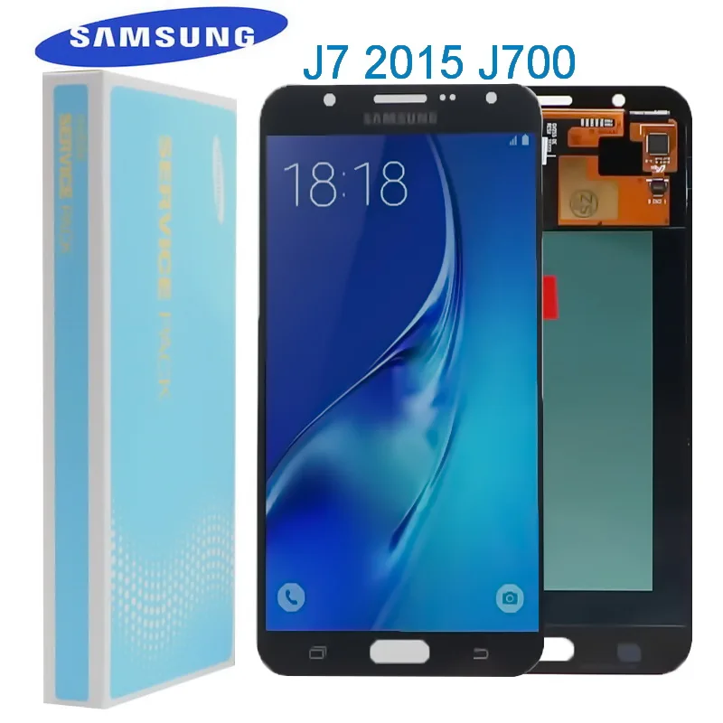 

Original Super AMOLED LCD For Samsung Galaxy J7 Display 2015 J700F J700M SM-J700F/DS LCD Display Touch Screen Digitizer Assembly