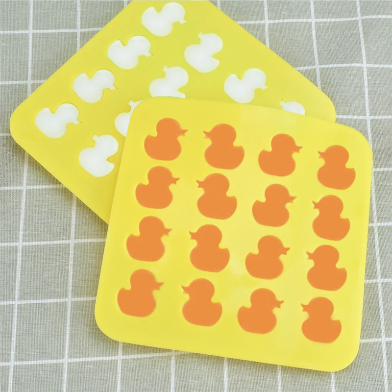 16 маленькая Желтая утка с силиконовой ледяной решеткой форма для шоколада Сделай