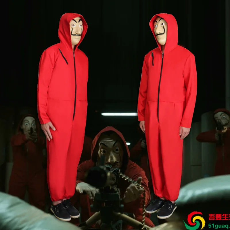 Красные Комбинезоны для взрослых kis dali La casa de papel Сезон 3 наживка денег маскарадная