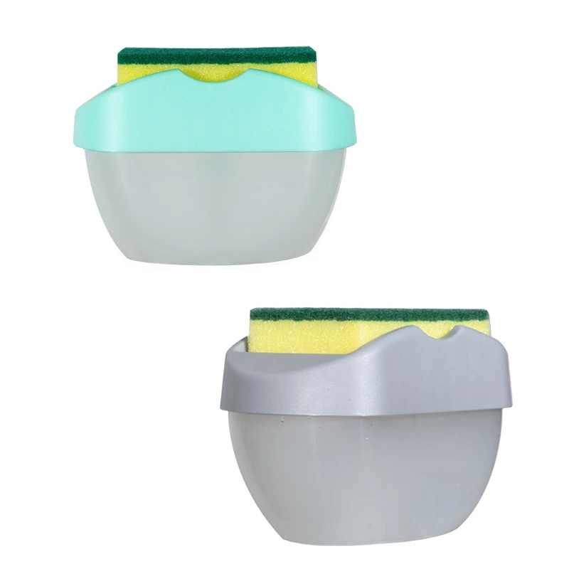 

Kitchen Sponge Brush Soap Dispenser Pump Manual Press Cleaning Liquid Dispenser