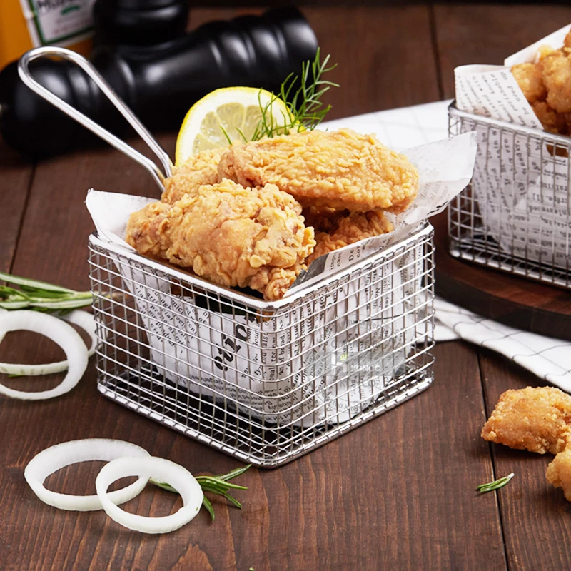 Konco корзина для картофеля фри из нержавеющей стали ситечко фритюрницы кухонного