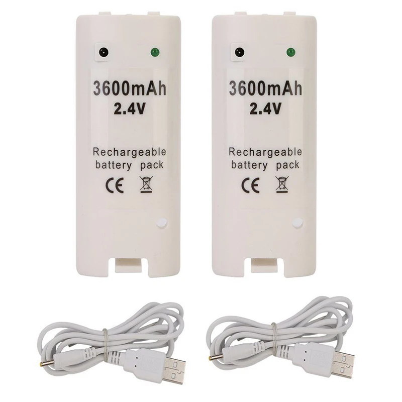 4x 2800mAh Replacement Rechargeable Battery Pack Charger Dock Station for Nintendo Wii Remote | Электроника