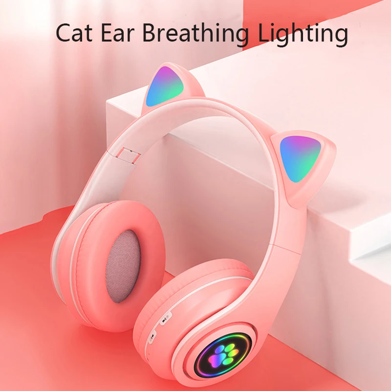 Новые беспроводные наушники B39 Bluetooth 5 0 милые кошачьи уши HIFI стерео складные для