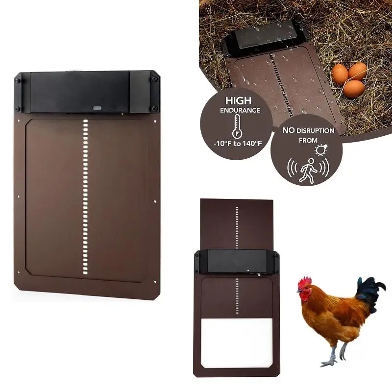 

Waterproof Automatic Chicken Coop Door Light-Sensitive Automatic Chicken House Door Light Sensor Practical Chicken Pets Dog Door
