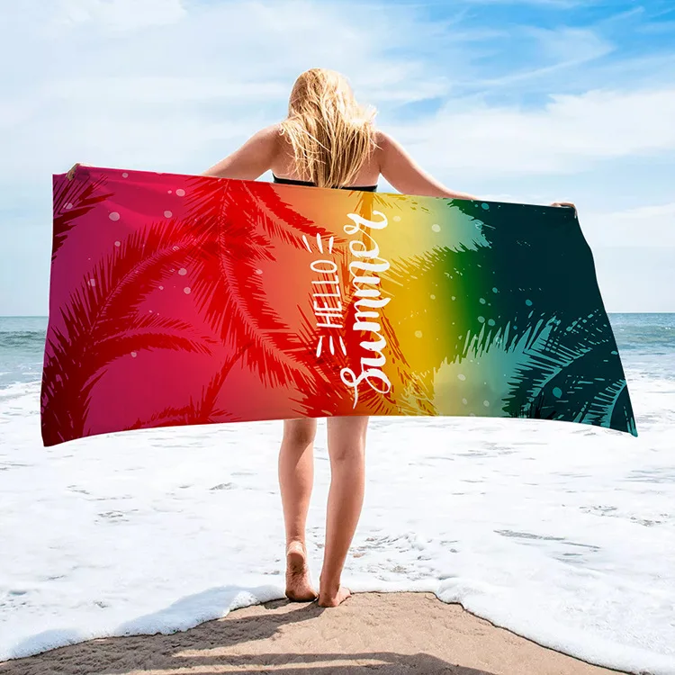 

Beach Towel Variety Of Colors Microfiber Soft Printed Rectangle Beach Towel Easy To Going Out Fashion Print Pattern Bath Towels