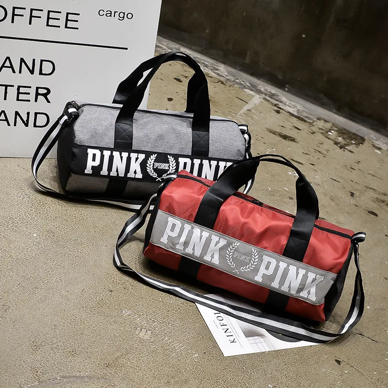 2020 новейший дизайн блестки розовые буквы спортивная сумка для фитнеса через