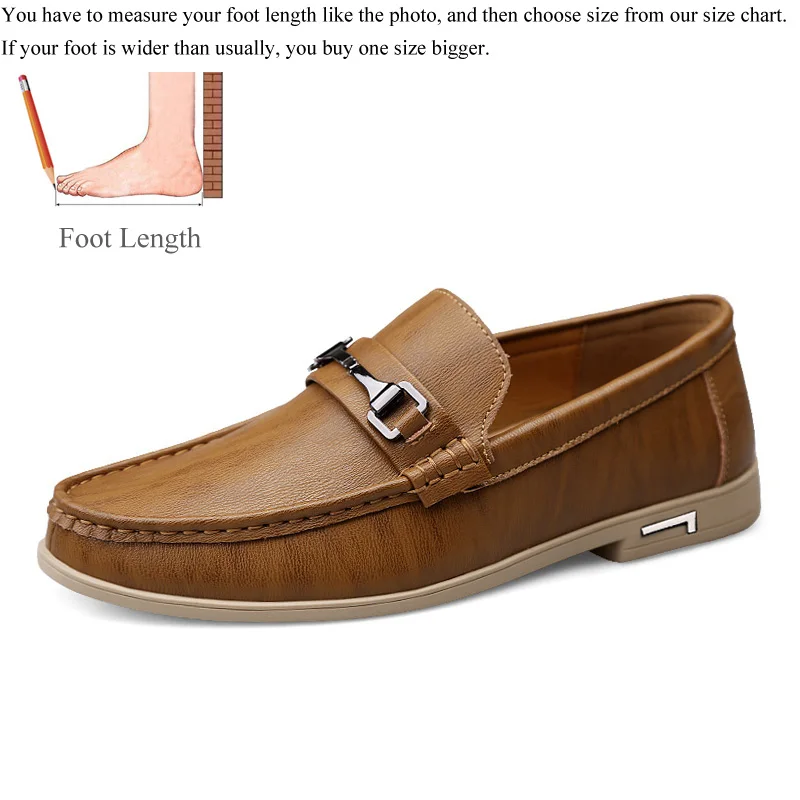 Khaki Роскошная обувь; мужские лоферы из натуральной кожи; сезон весна-осень; zapatos de hombre mocasines cuero; повседневные мужские лоферы без застежки; горячая распродажа - Цвет: Khaki
