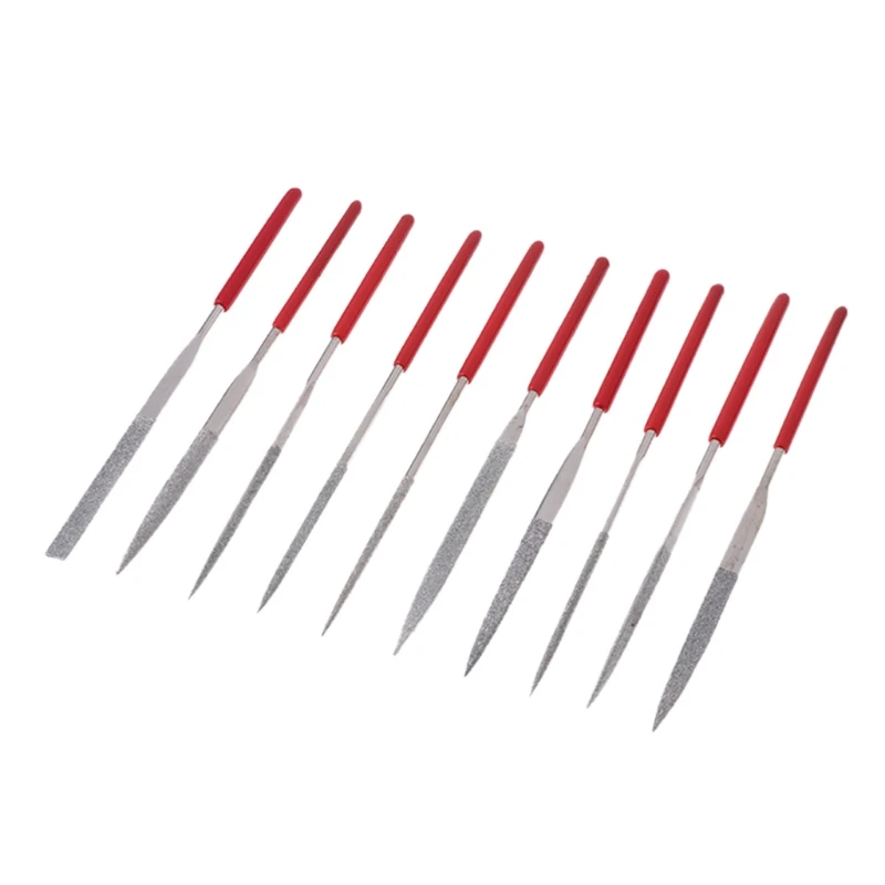 10 pcs Needle Files Carving Jeweler Diamond Metal Glass Stone Craft Tool 140mm | Инструменты