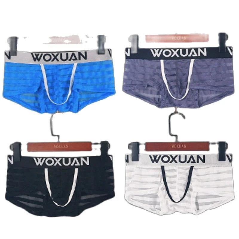 

Funny Boxer Shorts For Men Transparent Underwear Calecon Boxer Transparent Breathing Calzoncillo Hombre Boxing Pants