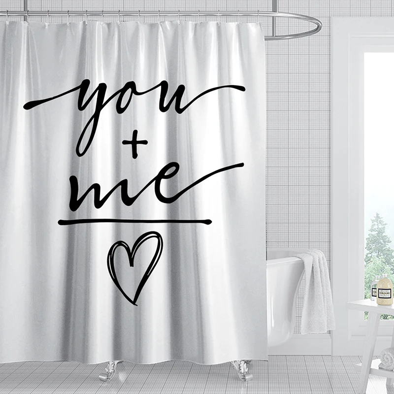 Мультяшная занавеска для душа простая напечатанный рисунок товары ванны